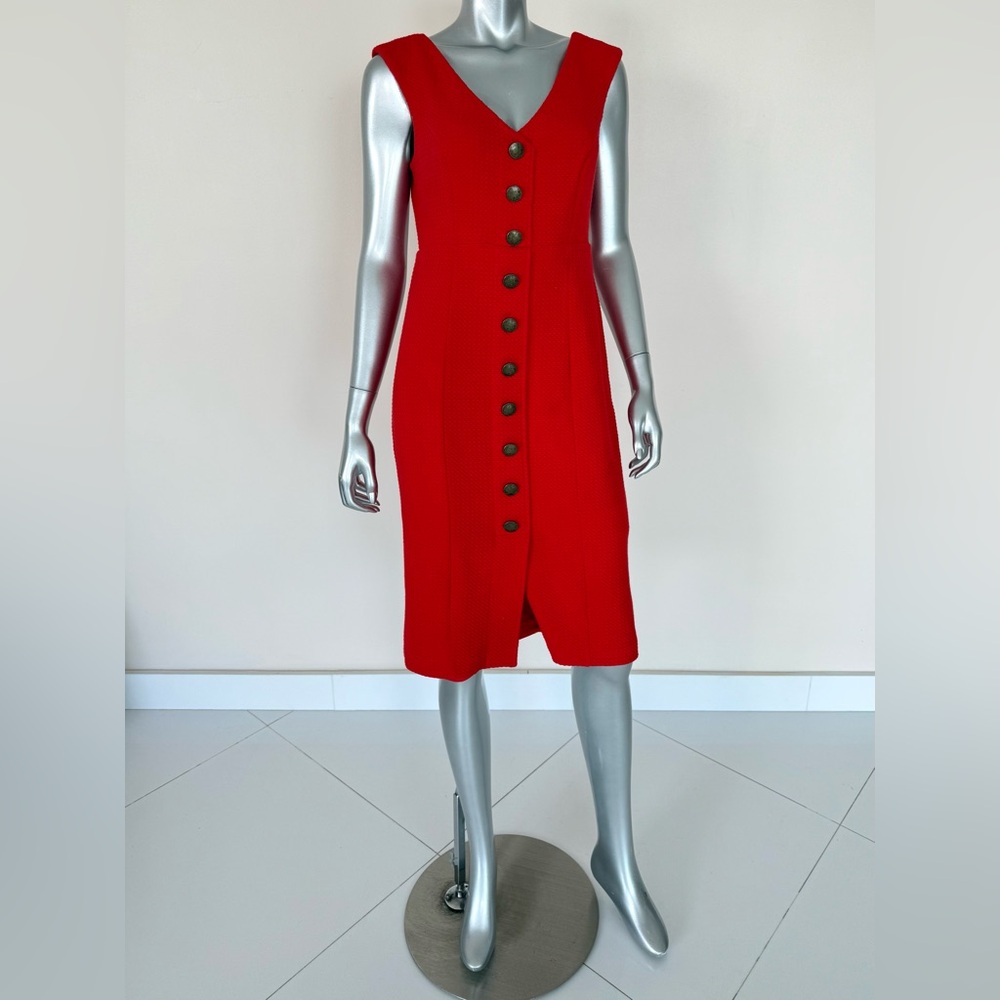 MAEVE by Anthropologie women midi red dress size M
